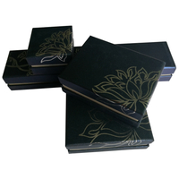 Бумажная коробка для ювелирных изделий из черного бархата  Оптовая торговля Фабрика